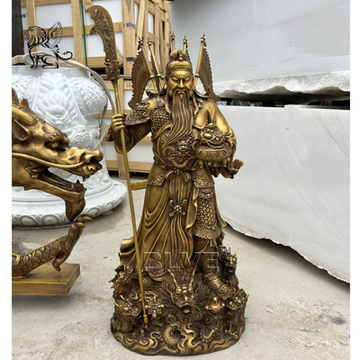 Bronze Guan Gong Statues Brass Guan Yu Kwan Kung Life Size China Martial Saint Custom Statue Sculpture Figure