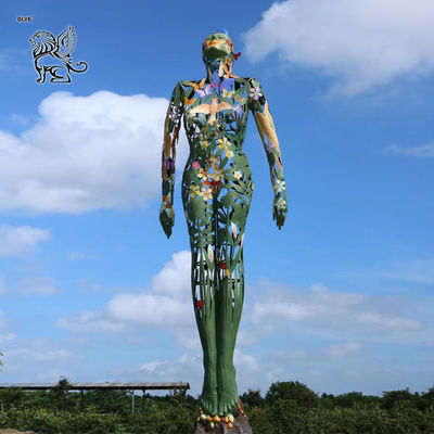 Hollow Art Woman Bronze Statue Garden Abstract Metal Sculpture Contemporary Large Custom