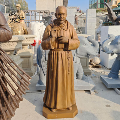 Bronze St Pio Statue Francesco Forgione Padre Pio Life Size Catholic Religious Saint Statue Church Decoration