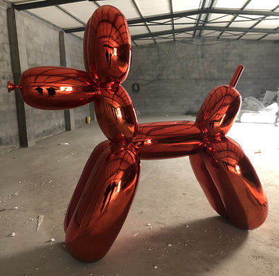 Stainless Steel Balloon Dog Statue Jeff Koons Modern Red mirror polished Garden Ornaments