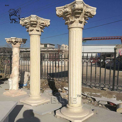 Marble Roman Column Garden Pillar Building Decorative Natural Stone Handcarved