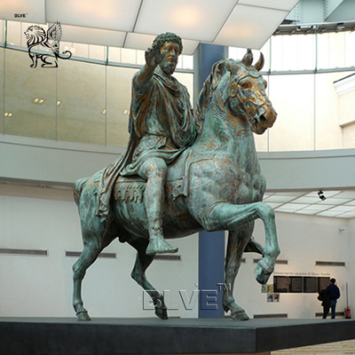Bronze Equestrian Sculpture Of Marcus Aurelius Famous Roman Emperor Statue Large Decoration Outdoor