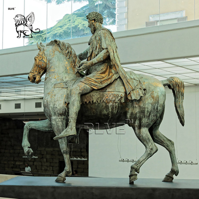 Bronze Equestrian Sculpture Of Marcus Aurelius Famous Roman Emperor Statue Large Decoration Outdoor