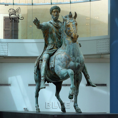 Bronze Equestrian Sculpture Of Marcus Aurelius Famous Roman Emperor Statue Large Decoration Outdoor