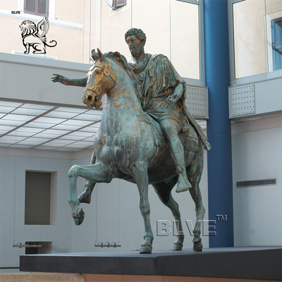 Bronze Equestrian Sculpture Of Marcus Aurelius Famous Roman Emperor Statue Large Decoration Outdoor