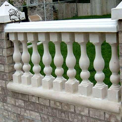 White Marble Stone Balustrades Stairs Handrail Outdoor Balcony Railings Design China Factory