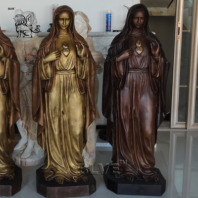 Bronze Virgin Mary Statue Sculpture Life Size Catholic St Mary Metal Religious Statues Factory Spot Goods