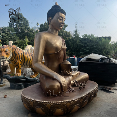 Bronze Buddha Statues Copper Brass Large Sitting Zen Budda Sculpture Metal Religious Antique Customized