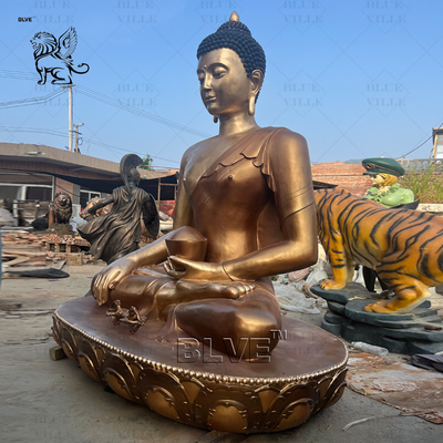Bronze Buddha Statues Copper Brass Large Sitting Zen Budda Sculpture Metal Religious Antique Customized