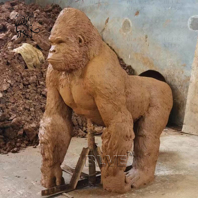 Bronze Life Size Gorilla Statue Sculpture Metal Brass Large Outdoor Sculptures Classic Designs Garden Decorative