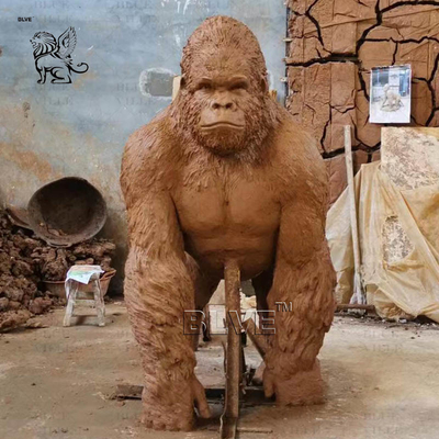 Bronze Life Size Gorilla Statue Sculpture Metal Brass Large Outdoor Sculptures Classic Designs Garden Decorative