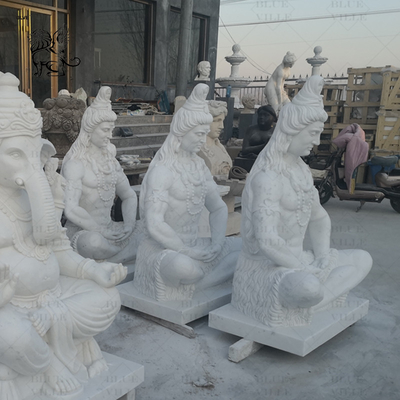 Marble Lord Shiva Statues Sculpture Life Size Hindu God Statue Indian Religious Outdoor Handcarved Large
