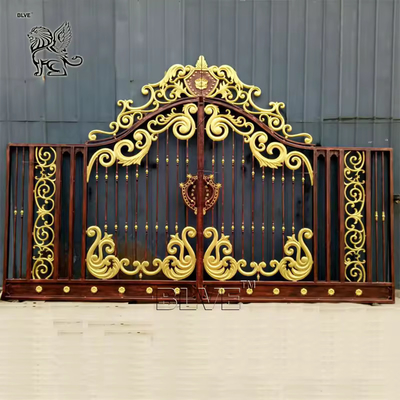 Automatic Main House Driveway Gates Gate Design Fencing Wrought Iron Swing Graphic Design Customized