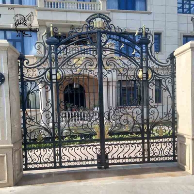 Automatic Main House Driveway Gates Gate Design Fencing Wrought Iron Swing Graphic Design Customized