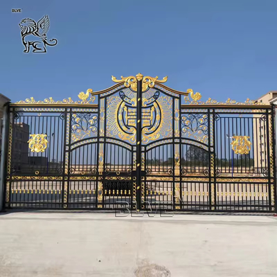 Automatic Main House Driveway Gates Gate Design Fencing Wrought Iron Swing Graphic Design Customized