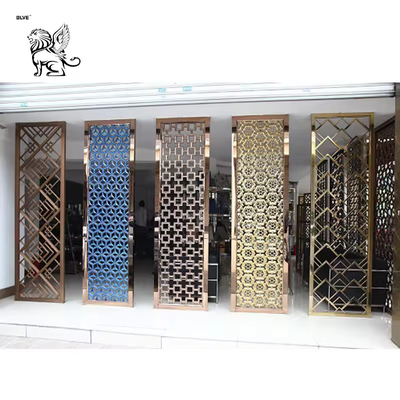 metal privacy screen stainless steel hanging room divider decoration laser cut Luxury