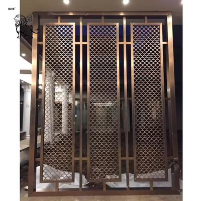 metal privacy screen stainless steel hanging room divider decoration laser cut Luxury