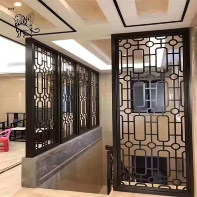 metal privacy screen stainless steel hanging room divider decoration laser cut Luxury