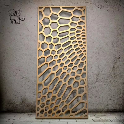 metal privacy screen stainless steel hanging room divider decoration laser cut Luxury