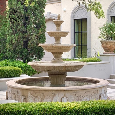 Marble Woman Pouring Water Fountain Outdoor White Stone Yard Naked Lady Fountains Handcarved Italian Garden