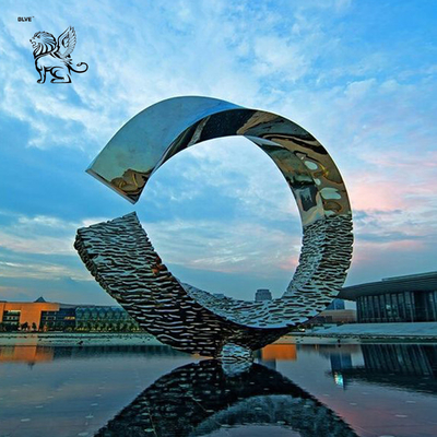 Stainless Steel Spoon Sculptures Art Metal Landscaping Cherry Statue Large Size Outdoor Square Decorative