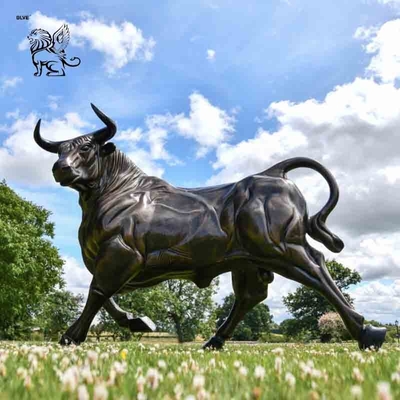 Large Bronze Bull Statue Metal Animal Cattle Sculpture Decorative Outdoor Garden Park