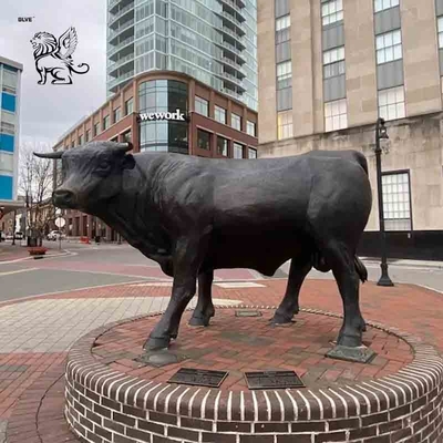 Large Bronze Bull Statue Metal Animal Cattle Sculpture Decorative Outdoor Garden Park