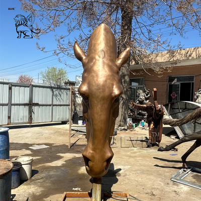 Big Horse Head Bronze Sculpture Metal Animal Statue Home Decor Large Outdoor Garden Custom
