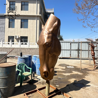 Big Horse Head Bronze Sculpture Metal Animal Statue Home Decor Large Outdoor Garden Custom