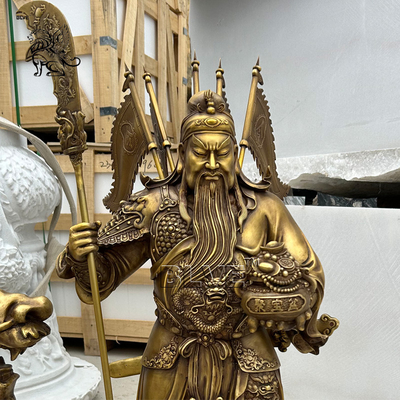 Bronze Guan Gong Statues Brass Guan Yu Kwan Kung Life Size China Martial Saint Custom Statue Sculpture Figure