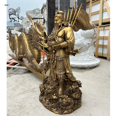 Bronze Guan Gong Statues Brass Guan Yu Kwan Kung Life Size China Martial Saint Custom Statue Sculpture Figure