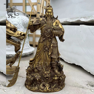 Bronze Guan Gong Statues Brass Guan Yu Kwan Kung Life Size China Martial Saint Custom Statue Sculpture Figure