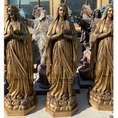 Bronze Virgin Mary Statues Home Decor Life Size Our Lady Christian Religious Saint Figure Outdoor Church