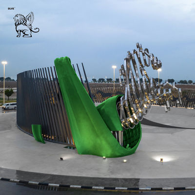 Stainless Steel Sculpture Lighting Modern Abstract Art Large Horse Statue Modern Landmark Outdoor Giant Saudi Arabia