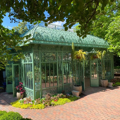 Garden Wedding Decoration Sunroom Outdoor Iron Gazebo Metal Steel Greenhouse Victorian Large 24*6*H5.2m Customized