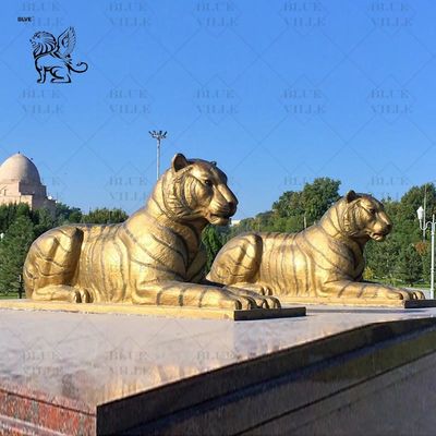 Life Size Bronze Tiger Statue Sculpture Copper Brass Large Outdoor Animal Statues Garden Decoration Custom