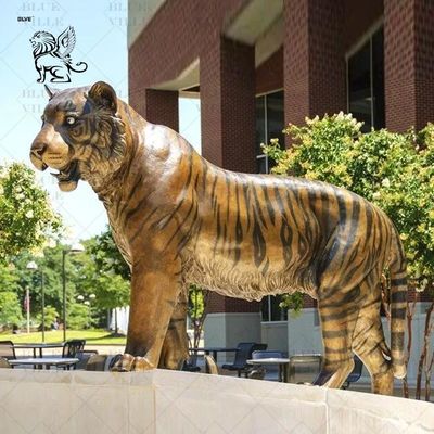 Life Size Bronze Tiger Statue Sculpture Copper Brass Large Outdoor Animal Statues Garden Decoration Custom