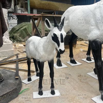 Bronze Arabian Oryx Sculpture Life Size Casting Large Animals Metal Statue Garden Outdoor
