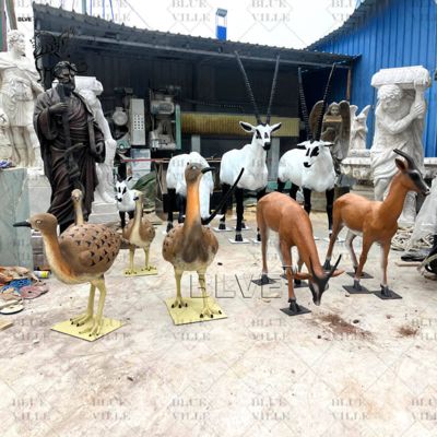 Bronze Arabian Oryx Sculpture Life Size Casting Large Animals Metal Statue Garden Outdoor