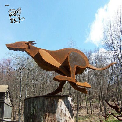 Corten Steel Camel Sculpture Abstract Metal Animal Garden Statue Contemporary Art Decoration Desert Outdoor