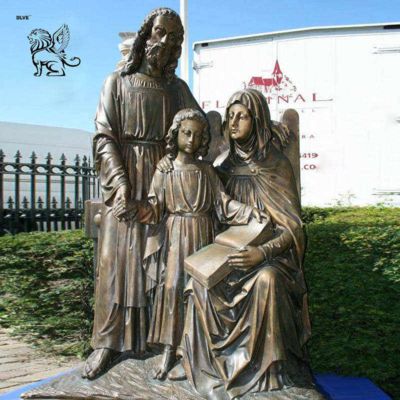 Bronze Holy Family Sculpture Metal Art Religious Figure Casting Copper Statue Church Decoration Custom