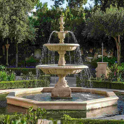 Marble Garden 3 Tier Water Fountains Modern Front Yard Fountain Outdoor Home Decoration