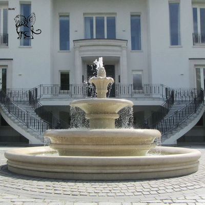 White Natural Marble Garden Fountain Villa Hotel Front Yard Fountains Outdoor Decoration Large