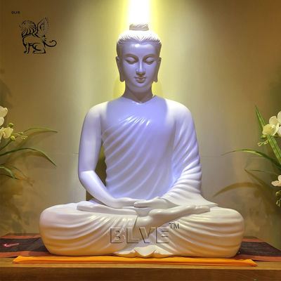 White Marble Buddha Statue Home Decor Life Size Buddha Statues Handcarved Garden Decoration