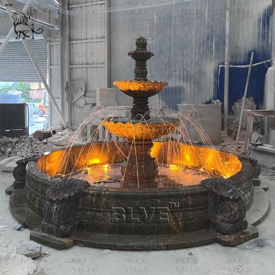 Marble Fountain Natural Stone Granite Water Fountain Hand Carved Landscape Villa Decor Large Outdoor