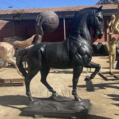 Bronze Jumping Horse Sculpture Metal Art Animal Brass Copper Statue Modern Landscape Decor Outdoor