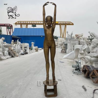 Brass Ballet Girl Fountains Life Size Bronze Woman Dancing Statue Modern Outdoor Public Art Decoration