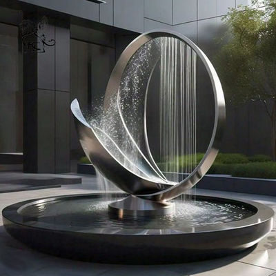 Corten Steel Sculpture Waterfall Fountain Garden Art Metal Abstract Sculptures Decorative Outdoor