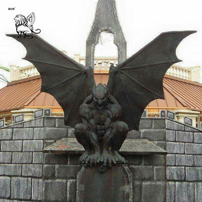 Bronze Gargoyle Statue Sculpture Metal Monster Sculptures Medieval Buildings Large Outdoor Entrance Custom