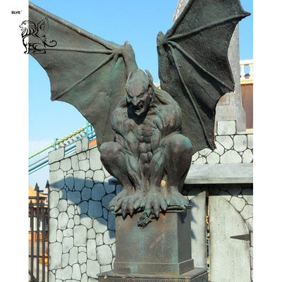 Bronze Gargoyle Statue Sculpture Metal Monster Sculptures Medieval Buildings Large Outdoor Entrance Custom